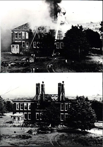 Chester Cable Fire, formerly the Chester High School on University Heights, Oakland Ave. 1948 chs-001583